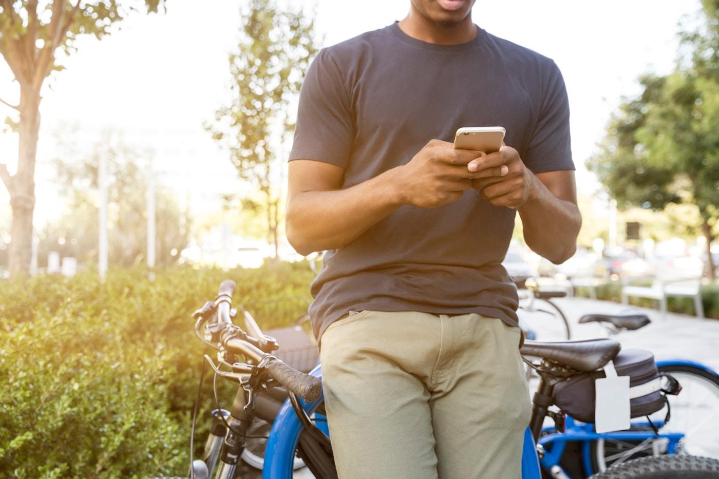 Velo-AI app on a smartphone with bike diagnostics